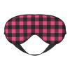 Pink and Black Buffalo Plaids Sleep Mask Adjustable Straps Soft Eye Mask Perfect for TTravel Nap Shift Work Office view 1