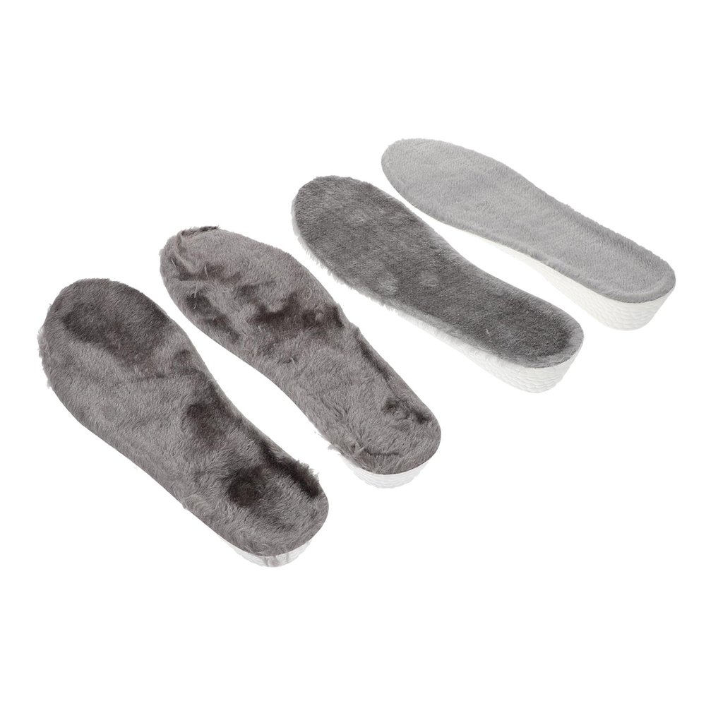 LOORGVEL 2 Pairs Heightening Insoles Warm Shock Absorbing Soft Breathable Cushioning Inserts for Men and Women Non Slip Washable Foot Relief and Fatigue Reduction