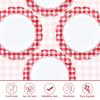 Greencian 50 Pcs Red Gingham Scalloped Paper Plates 9 Inch Heavy Duty view 3
