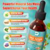 3Pack Sea Moss Drops - Irish Sea Moss Chlorophyll Liquid with Black Seed Oil, Ashwagandha, Moringa, Turmeric, Elderberry, Mullein, Seamoss Gel Supplement for Liver Cleaner, Detox & Gut, Immune Support view 2
