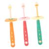 Ipetboom 3Pcs Toothbrush Soft Bristle Rotatable Manual Teeth Cleaning Brush for Ages Ergonomic Head Design for Childrens Oral Care Random Color view 1