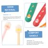 FRCOLOR 3Pcs Manual Toothbrush Soft Bristles Rotatable Head Deep Clean Teeth Brush for Years with Design Green Random Color view 4