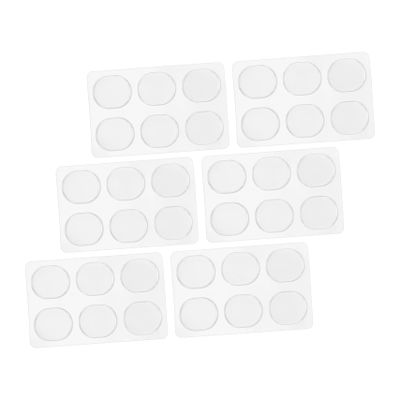 Healifty 36pcs Transparent Silicone Heel Liners Soft Oval Pads for Heel Relief Invisible Fit Shoe Cushions Reusable Protective Foot Covers for and Daily Wear