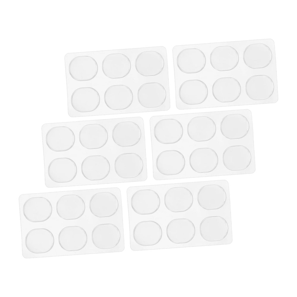 Healifty 36pcs Transparent Silicone Heel Liners Soft Oval Pads for Heel Relief Invisible Fit Shoe Cushions Reusable Protective Foot Covers for and Daily Wear