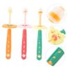 Healifty 3Pcs Toothbrush Soft Bristles Manual Rotatable Head Ergonomic Handle for Ages Washable Teeth Cleaning Brushes in Green Random Color view 2