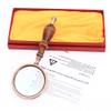10X 75mm Handheld Magnifier Wooden Handle Vintage Magnifying Glass Portable Retro Handle Magnifier Eye Loupe Glass with Gift Box view 3