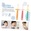 Baluue 3Pcs Toothbrush Soft Bristles Manual Rotatable Design for Teeth Cleaning and Gum Massage Washable Toothbrushes Ages Green Random Color view 4