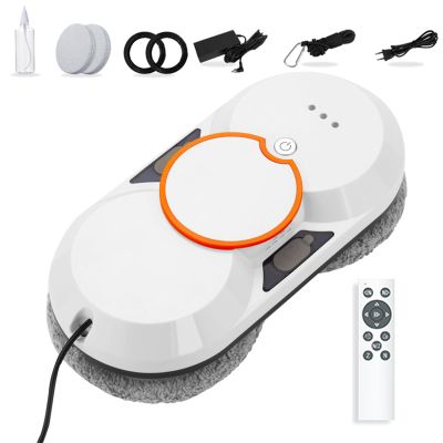 Window Cleaning Robot | Two-Way Water Spray Electric Window Cleaning Machine with Remote Control | Intelligent Path Planning Automatic Magnetic Suction Cleaner