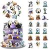 Rsstarxi 60 Pack Edible Halloween Cake Toppers Halloween Party Decorations Spooky Zombie Graveyard Tombstone Cupcake Toppers for Horror Theme Baby Shower Birthday Party Cake Decorations view 1