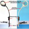 10X Magnifying Glass with Light and Clamp, Dimmable Lighted Magnifier with Stand, Flexible Gooseneck LED Desk Lamp Hands Free for Craft Reading Painting Hobby Close Work view 4