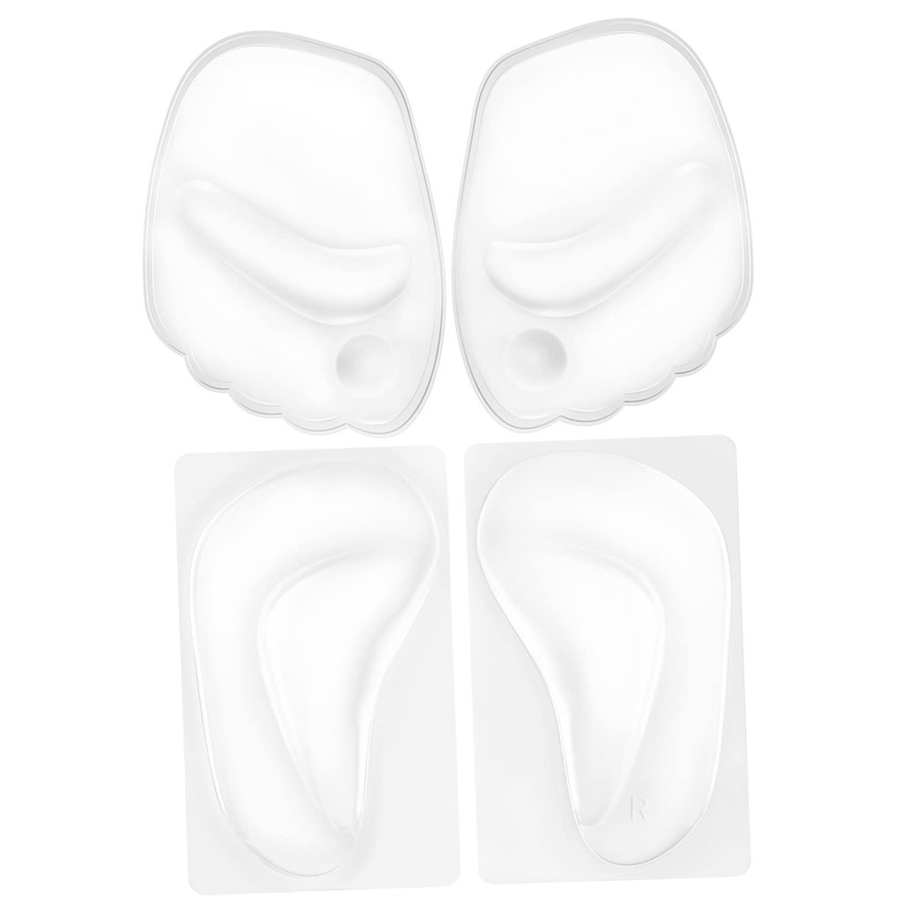 Beaupretty 2 Pairs Silicone Arch Support Insoles with Slip Forefoot Cushion Pads Self Adhesive Metatarsal Gel Inserts for Men and Women Relief for Flat Feet and Plantar Fasciitis