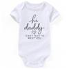 AIZFFZY hi daddy pregnancy announcement for husband dad to be coming soon baby clothes white 0-3 Months view 1