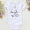 AIZFFZY hi daddy pregnancy announcement for husband dad to be coming soon baby clothes white 0-3 Months view 2