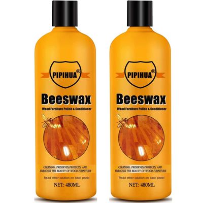 PIPIHUA Beeswax Polish and Conditioner for Wood Furniture - 16.23oz, 2 Pack