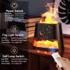3 Pack Flame Essential Oil Diffuser 260ml Ultrasonic Aroma Diffusers with Cool Mist Himalayan Salt Lamp 8 Colors LED Light with Remote Control for Home Bedroom Office Spa Yoga Room Gift,Black view 4