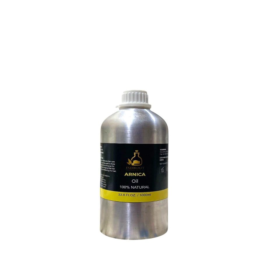 Arnica Oil (Arnica Montana) 1000ml | 100% Pure & Natural Carrier Oil | for Massage, Muscle Relaxation, Skin Care & Hair Care | Lightweight & Non-Greasy