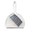 Mini Broom and Dustpan Set,Hand Broom with Dustpan Combo Nesting Snap-On Handheld Dust Pan and Brush Set, Small Broom and Dustpan Set for Kitchen, Desktop, Pet, Floor, Sofa, Grey White view 1