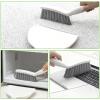 Mini Broom and Dustpan Set,Hand Broom with Dustpan Combo Nesting Snap-On Handheld Dust Pan and Brush Set, Small Broom and Dustpan Set for Kitchen, Desktop, Pet, Floor, Sofa, Grey White view 3