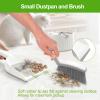 Mini Broom and Dustpan Set,Hand Broom with Dustpan Combo Nesting Snap-On Handheld Dust Pan and Brush Set, Small Broom and Dustpan Set for Kitchen, Desktop, Pet, Floor, Sofa, Grey White view 4