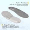 riemot Merino Wool Insoles for Men Breathable Honeycomb Shoe Inserts Comfortable Cushioning Replacement Innersoles Warm Sheepskin Insole for Winter Snow Boots Slippers Gray US14/ EU47 view 2
