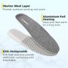riemot Merino Wool Insoles for Men Breathable Honeycomb Shoe Inserts Comfortable Cushioning Replacement Innersoles Warm Sheepskin Insole for Winter Snow Boots Slippers Gray US14/ EU47 view 3