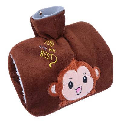 Beaupretty Plush Cartoon Winter Hot Water Bottle Bag with Leak PVC Hand Warmer for Menstrual Arthritis Headaches and Cold Therapy Portable for Travel and Daily Use