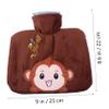 Beaupretty Plush Cartoon Winter Hot Water Bottle Bag with Leak PVC Hand Warmer for Menstrual Arthritis Headaches and Cold Therapy Portable for Travel and Daily Use view 2