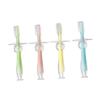 Beaupretty 4pcs Silicone Toothbrush with Suction Stand Soft Bristles Training Brush for Gum Relief and Easy Storage Bpa Teether view 1