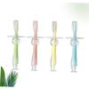 Beaupretty 4pcs Silicone Toothbrush with Suction Stand Soft Bristles Training Brush for Gum Relief and Easy Storage Bpa Teether view 4