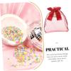 VICASKY 20pcs Red Organza Gift Bags with Drawstring Marbled Wedding Candy Pouches for Bridal Party Favor Jewelry Organizer Shower and Birthday Gift Packaging view 4