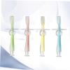 Baluue 4pcs Silicone Teether Toothbrush with Suction Base Soft Training Brush for Gum Relief Standing Design for Easy Storage Safe Chewing Teeth Cleaner view 3