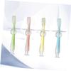 Ipetboom 4pcs Silicone Training Toothbrush with Suction Base Standing Design Soft Teether for Oral Pink Green Yellow view 3