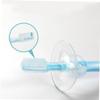 Beaupretty 4pcs Silicone Teether Toothbrush with Standing Suction Base Soft Toothbrushes for Oral Hygiene and Gum Relief Blue Pink Green Yellow view 4