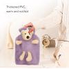 BOENLU Cartoon Hot Water Bottle, Wide Mouth Design, 1000ml Capacity for Home, Office Use (Purple) view 3