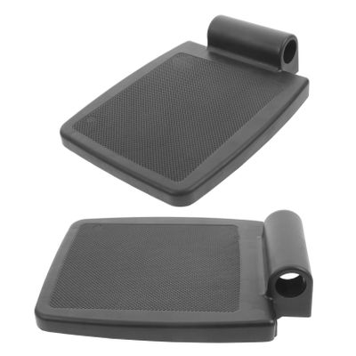 Baluue 2pcs Wheelchair Footrest Pedal Ergonomic Leg Rest Pad for Seniors Disabled Athletes Compact Black Footplates Replacement Accessories for Wheelchair Models