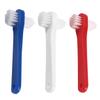 VALICLUD 3Pcs Denture Toothbrush for Adults Small Double Headed Cleaning Brushes with Firm Grip Durable Bristles for Food and Stain Removal for Hard to Reach Areas and Denture Care view 1