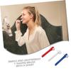 VALICLUD 3Pcs Denture Toothbrush for Adults Small Double Headed Cleaning Brushes with Firm Grip Durable Bristles for Food and Stain Removal for Hard to Reach Areas and Denture Care view 2