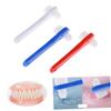 VALICLUD 3Pcs Denture Toothbrush for Adults Small Double Headed Cleaning Brushes with Firm Grip Durable Bristles for Food and Stain Removal for Hard to Reach Areas and Denture Care view 4