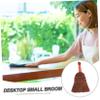 FRCOLOR Palm Fiber Desktop Broom Short Handle Duster Home Cleaning Tool Ergonomic Grip Durable Material Compact for Office and Car Use view 4