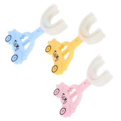 BUTIFULSIC 3pcs U Shaped Silicone Manual Toothbrush for Ergonomic Large Brush Head Gentle Gum Massage and Teeth Cleaning for Boys