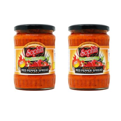 Sophia Ajvar Red Pepper Spread - Hot 19oz (2-Pack)