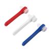 VICASKY 3Pcs Denture Toothbrushes for Adults Medium Hardness Bristles Compact Dual Head Design Durable Thick Handle Gentle Cleaning for Dentures and Braces Easy to Use Oral Care White Red view 1