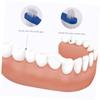 VICASKY 3Pcs Denture Toothbrushes for Adults Medium Hardness Bristles Compact Dual Head Design Durable Thick Handle Gentle Cleaning for Dentures and Braces Easy to Use Oral Care White Red view 3