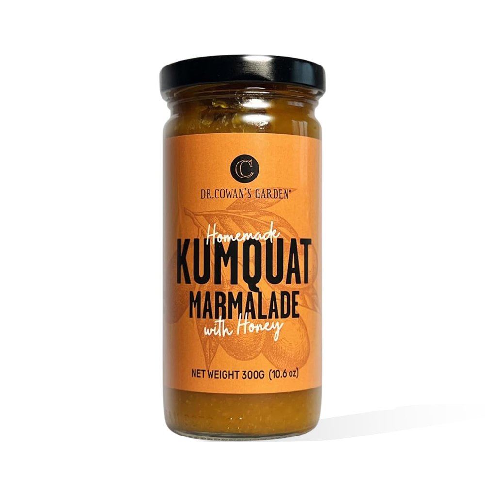 Dr. Cowans Garden Kumquat Marmalade with Honey - Small Batch Fruit Spread - Naturally Sweet with Local Greek Kumquats, Honey & Lemon - No Preservatives, Pure Ingredients