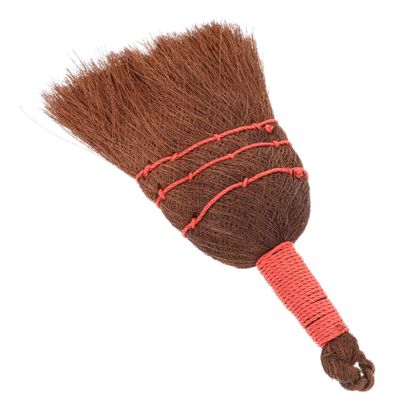 HOMOCONO Compact Palm Fiber Desktop Dust Broom for Household Cleaning Durable Wear Resistant Mini Handheld Sweeping Brush with Lanyard for Kitchen Office and Home Surfaces