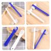 MERRYHAPY 4 pcs Dual Heads Denture Cleaning Brush Portable Small Toothbrush for False Teeth Care Ergonomic Handle Gentle Gums Compact Travel Kit for Elderly Denture Cleaning view 3