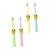 SAFIGLE 4pcs Toothbrush Soft Bristles Cleaning Cartoon Design Ages Includes Yellow Pink Green Blue for Young view 1