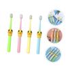 Beaupretty 4pcs Soft Bristle Toothbrush Cartoon Animal Design for Ages Safe Comfortable Teeth Cleaning with Yellow Pink Green Blue Brushes view 3