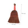 ERINGOGO Palm Fiber Small Desktop Dust Broom with Ergonomic Short Handle Dense Natural Bristles for Home Office Car Cleaning Gentle Surface Care Household Duster Tool view 2