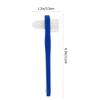 CALLARON 3Pcs Double Ended Denture Toothbrush for Adults Medium Bristle Cleaning Brushes with Small Heads Gentle Gums and Efficient for Denture and White Red Blue view 2